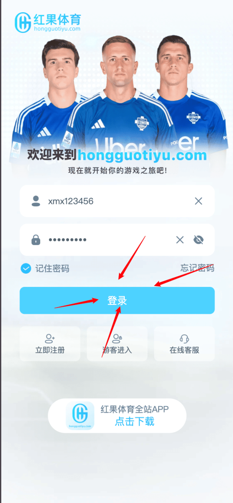 点击登录按钮